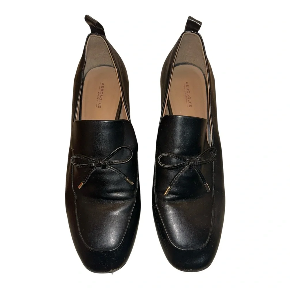 Aerosoles Mara Style Black Block Heel‎ Pumps Size 8